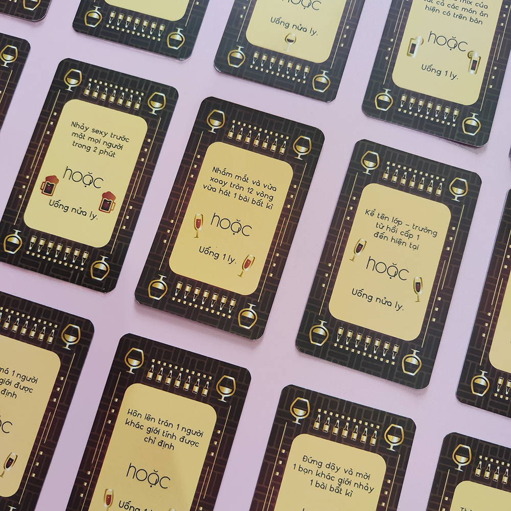 Bộ Bài Nhậu Drinking Game Do Or Drink Ver 1 Nâu Thẻ Bài Board Game 50 lá Thú Vị Dành Cho Nhóm Bạn Tụ Họp