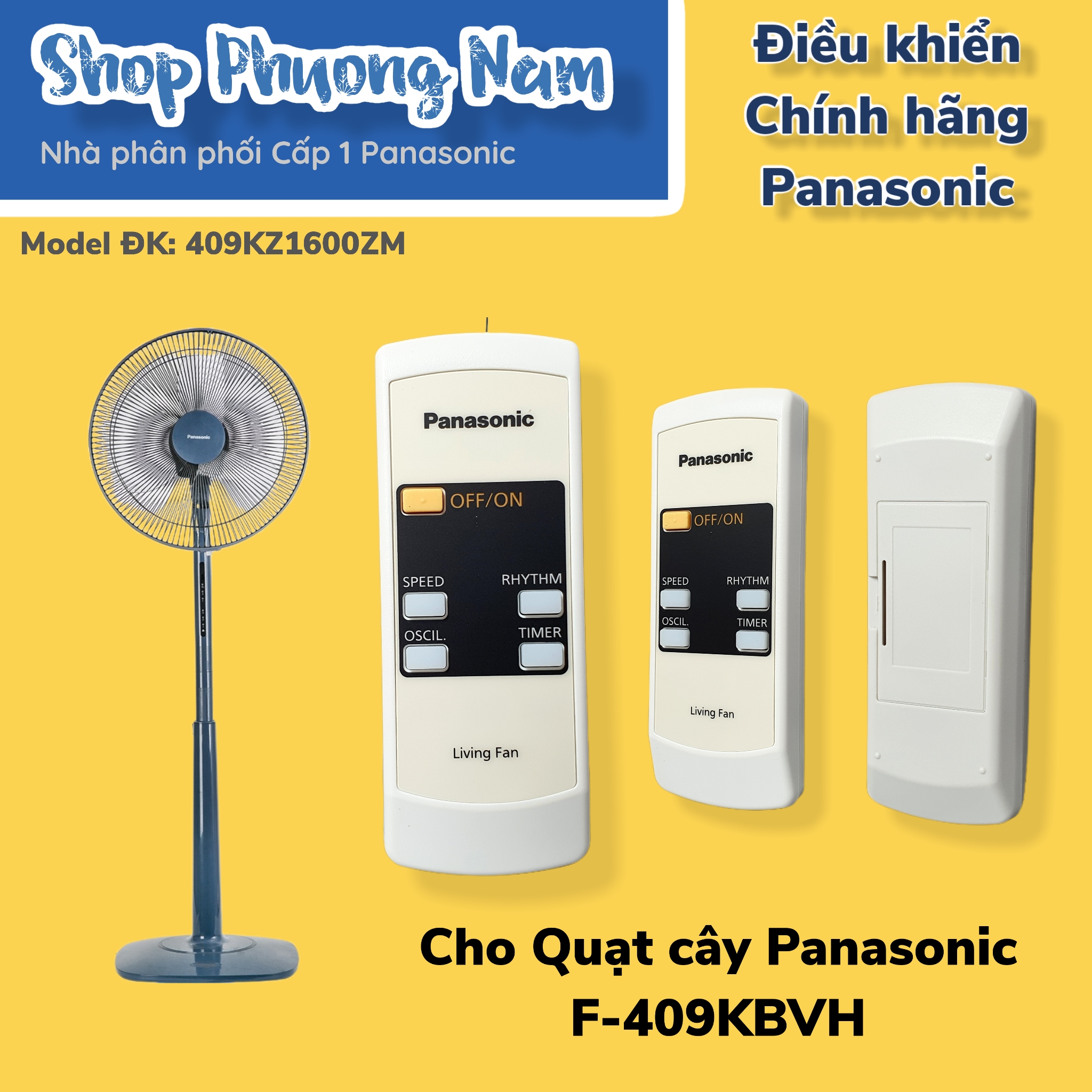 Hình ảnh Điều khiển Quạt cây Panasonic Model F-409KBVH - Hàng chính hãng 