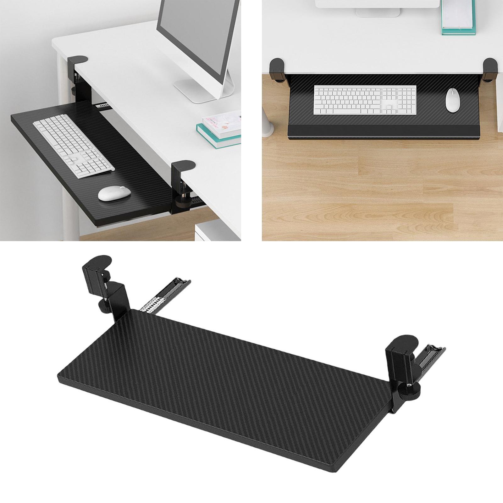 Adjustable Keyboard Tray Under Desk Support for Mouse Computer Desk Typing