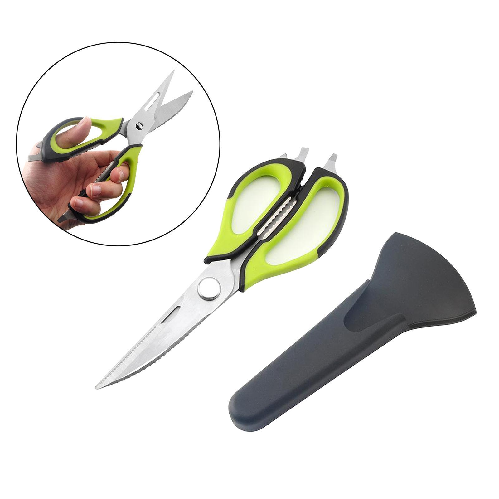Kitchen Scissors Knife For Fish Chicken Bone Vegetables Cutter Shears Blue