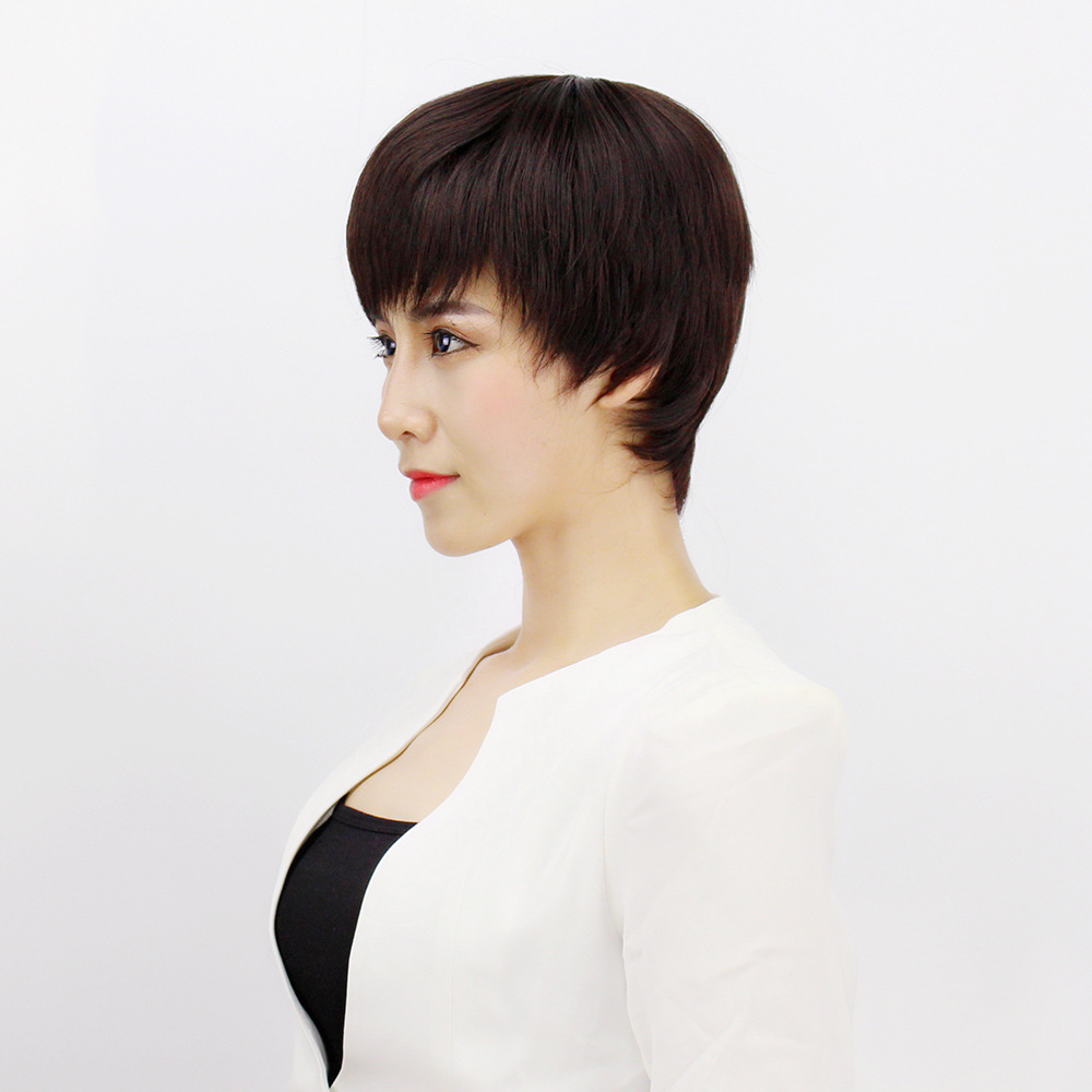 Tóc tomboy cao cấp D90 ️FREESHIP️ tóc tém ngắn cả đầu, tóc giả nguyên đầu nữ