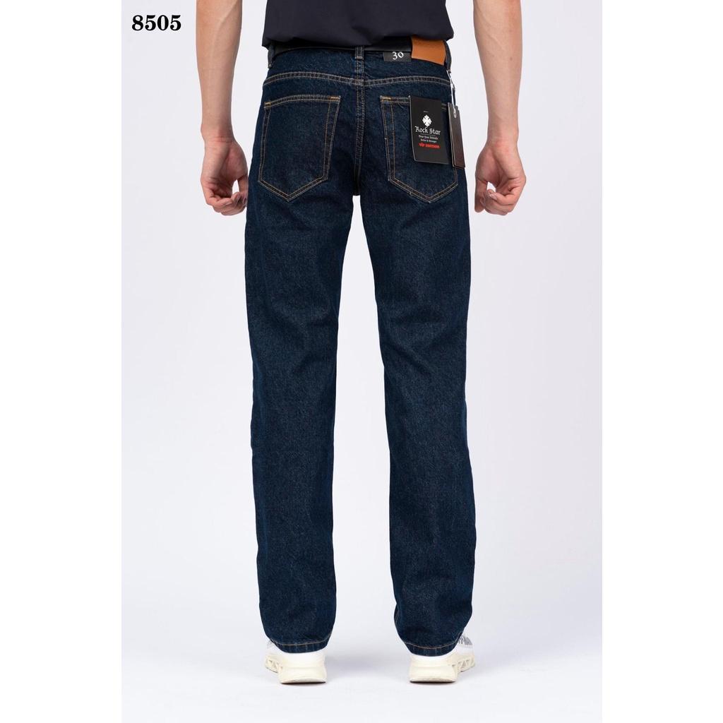 Quần Jean Nam Ống Suông Trung Niên Jeans Cơ Bản Chất Bò Trơn Cotton Cao Cấp