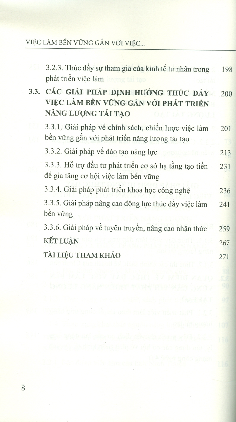 Việc Làm Bền Vững Gắn Với Việc Phát Triển Năng Lượng Tái Tạo (Nghiên Cứu Trường Hợp Tại Tỉnh Ninh Thuận) - TS. Trần Thị Tuyết chủ biên