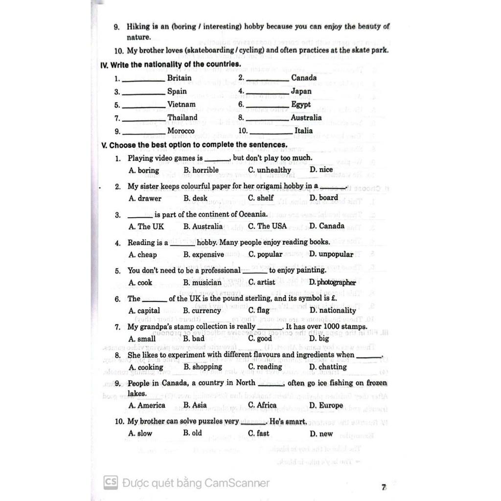 Sách Bài Tập Tiếng Anh 6 (có Đáp Án) Dùng Kèm Tiếng Anh 6 Friends Plus ( student books) HA