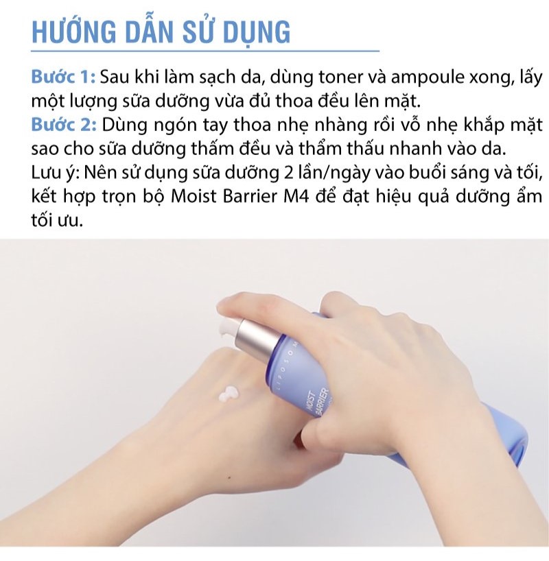 Sữa dưỡng ẩm chuyên sâu chống mất nước da mặt Moist Barrier Balancing Emulsion M4 (200ml) từ Dermafirm