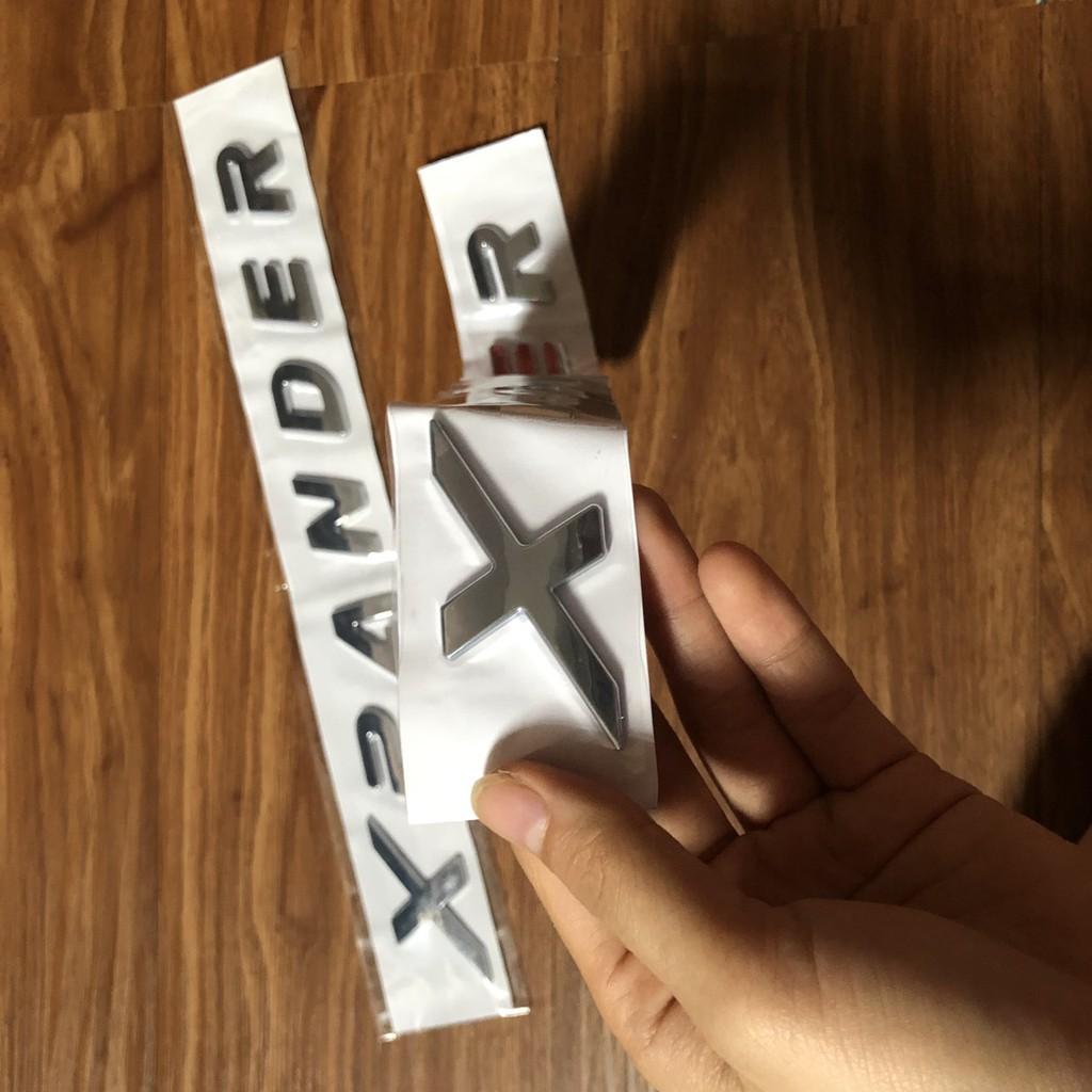 Bộ tem dán chữ nổi Xpander mạ crom cao cấp