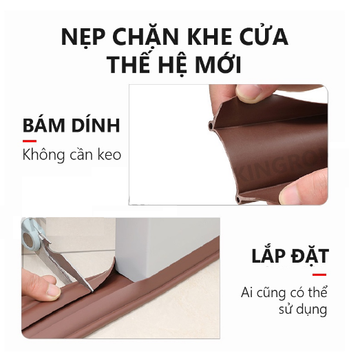 Ron chặn cửa chữ U chống côn trùng cách nhiệt Nẹp cao su đúc thế hệ mới chặn khe cửa GD649-RonU