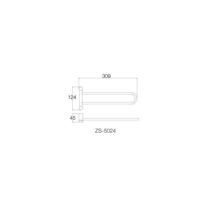 Thanh treo khăn xoay 30cm INOX SUS 304 WS ZS-5024