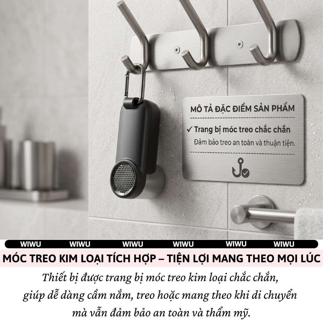 Quạt Cầm Tay Sò Lạnh TurboForce siêu tốc 5 Cấp Độ Gió, Peltier Làm Mát, Pin 3000mAh, Màn Hình LED WIWU FS-018 Pin sạc - Làm mát tức thì – Gió siêu mạnh – Nhỏ gọn tiện mang theo - Hàng nhập khẩu
