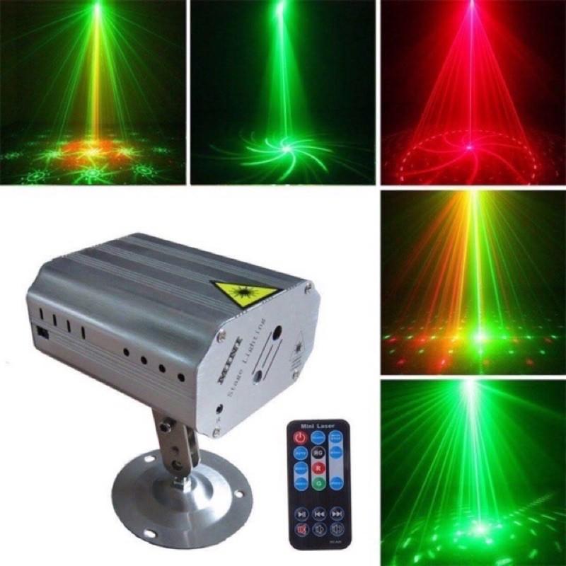 Đèn Laser Hoa mini nháy theo nhạc | Có remote điều khiển từ xa| Đèn Laser sân khấu| Đèn Laser Bay phòng| Karaoke