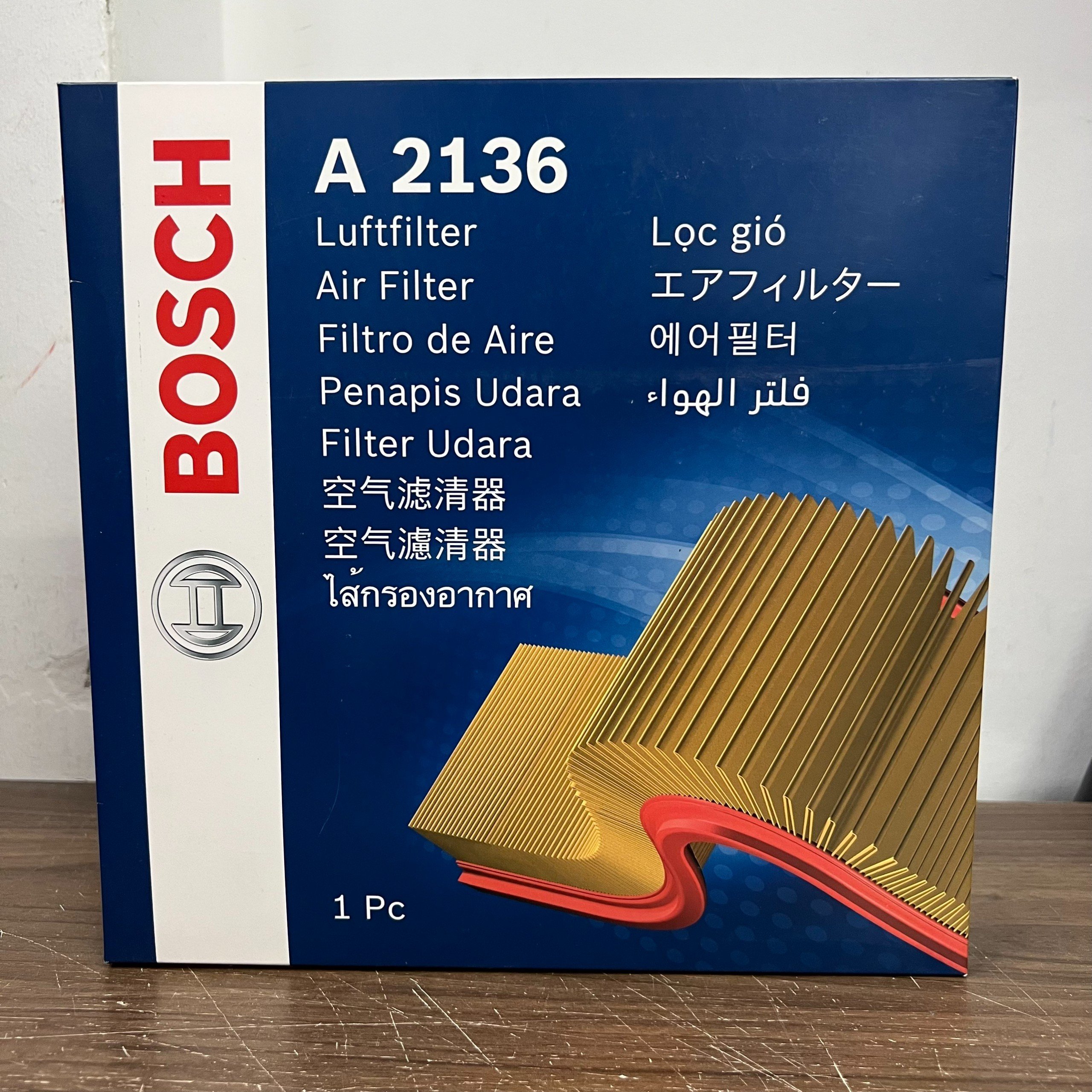 Lọc gió động cơ BOSCH A2136 MITSUBISHI Pajero sport 3.0 , Triton , Xuất xứ China
