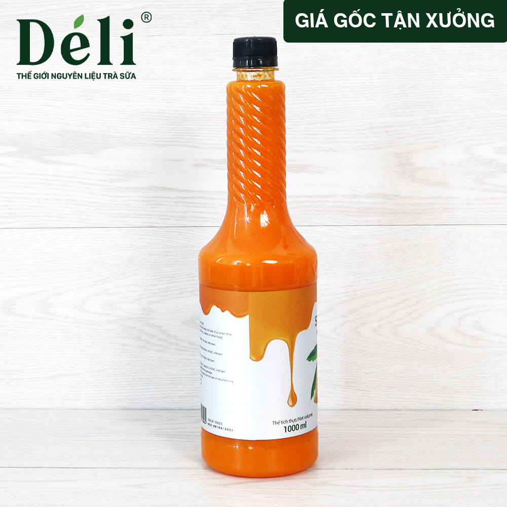 Siro xoài Déli chai 1lit, HSD: 12 tháng Nguyên liệu pha chế trà trái cây, soda,...