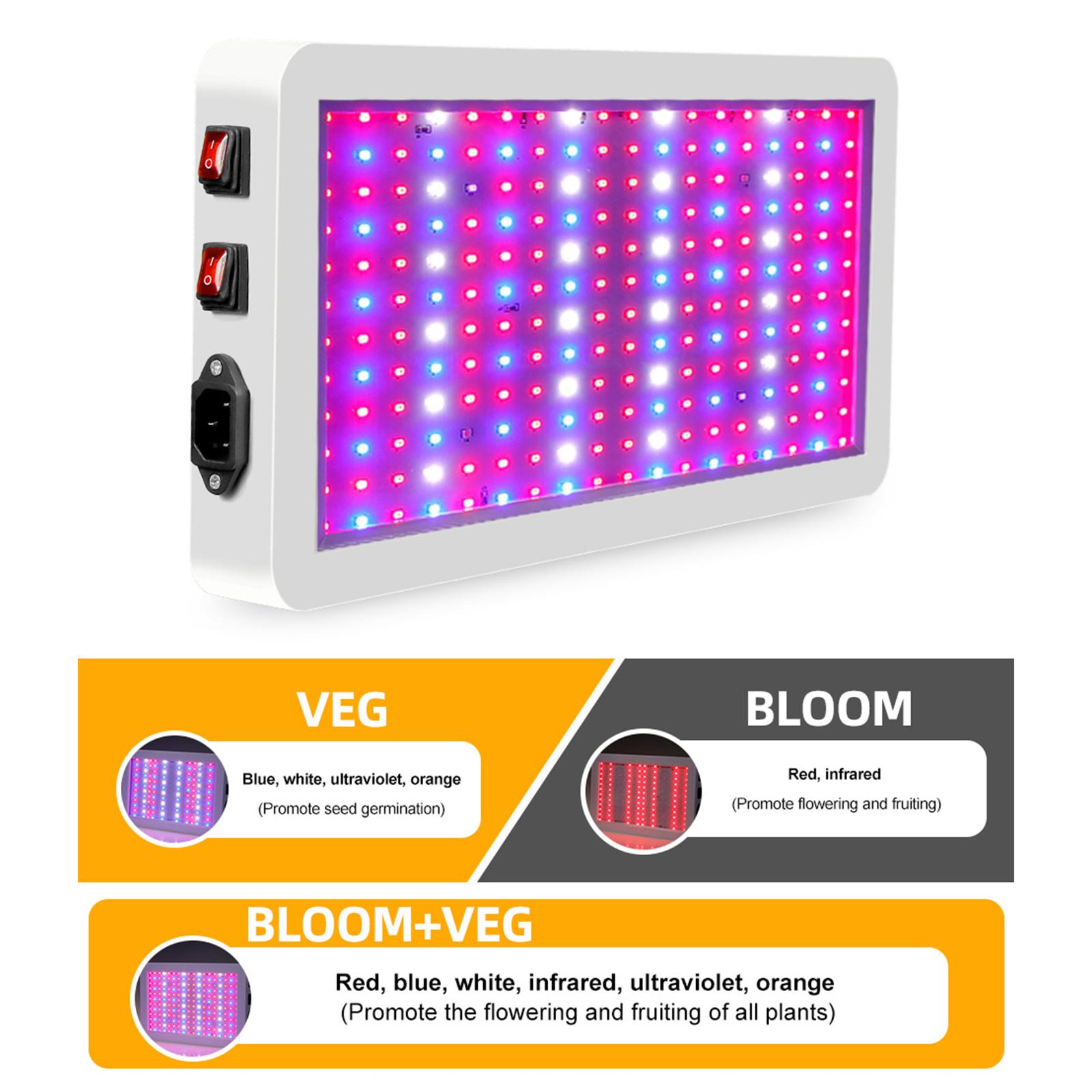 Đèn Led Grow Light Toàn Phổ 216/312 Trồng Cây Quang Hợp Trong Nhà