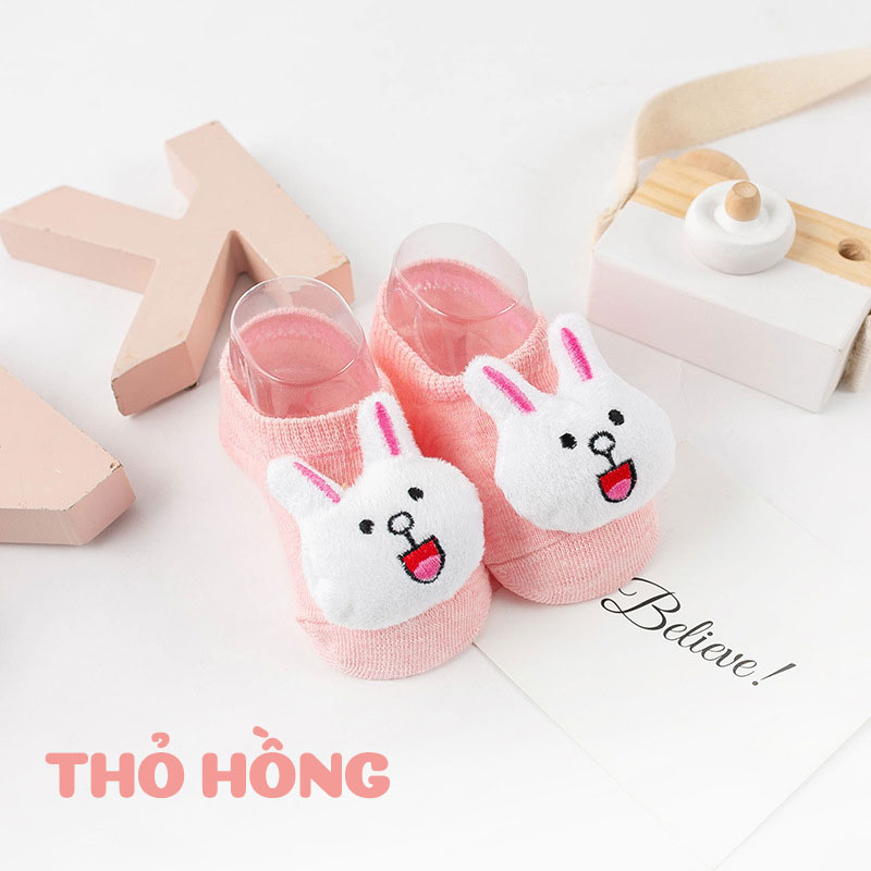 Tất Hình Thú Cổ Ngắn Chống Trơn Trượt Cho Bé Trai Bé Gái Siêu Dễ Thương