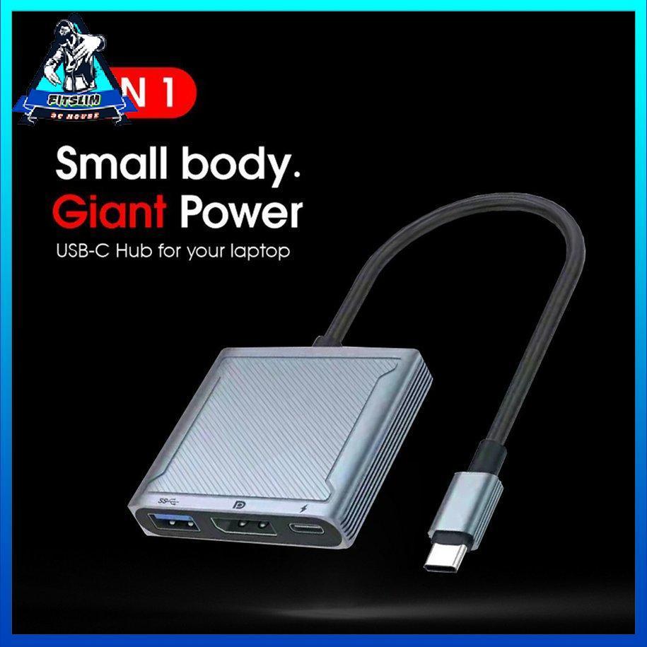 Bộ chuyển đổi 8K DP Bộ điều hợp ba trong một Bộ chuyển đổi USB-C Loại C Di động Hub