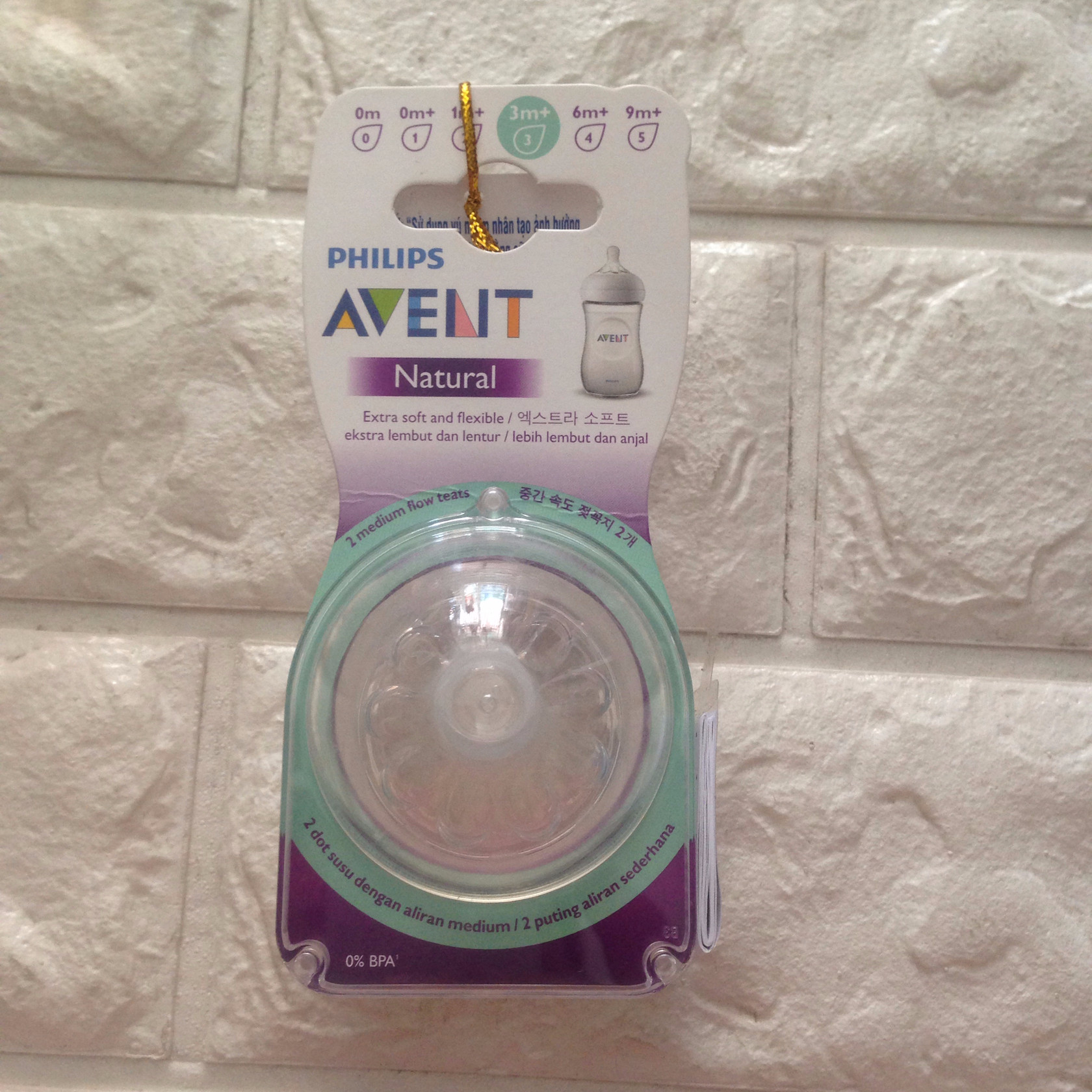 Bộ 2 Núm Ty Philips Avent 3m+