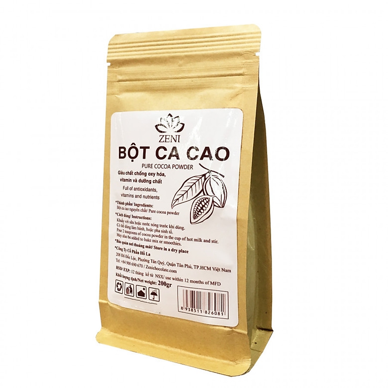 Bột ca cao nguyên chất ZENI 200g