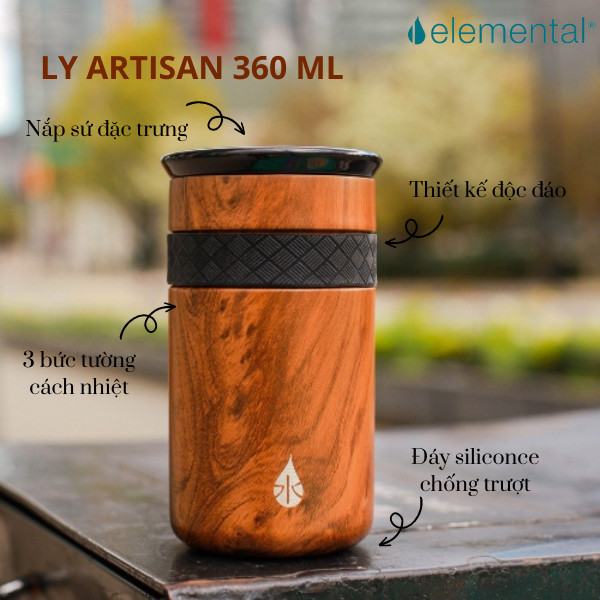 Bình giữ nhiệt Elemental cao cấp, set quà Cổ Điển,quà tặng ý nghĩa tặng người thân