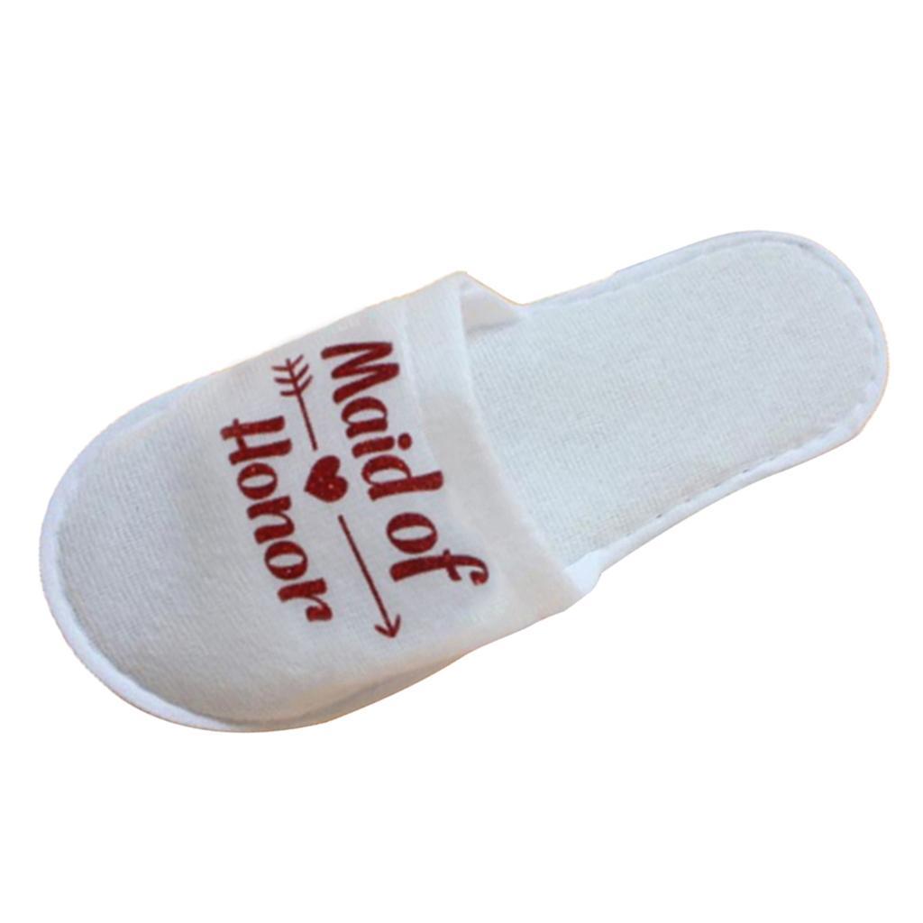 Bride Wedding  Party Slippers Maid of Honor SPA Slippers