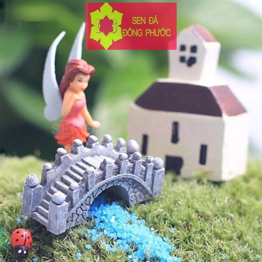 Phụ kiện tiểu cảnh trồng sen đá - cầu tràng tiền