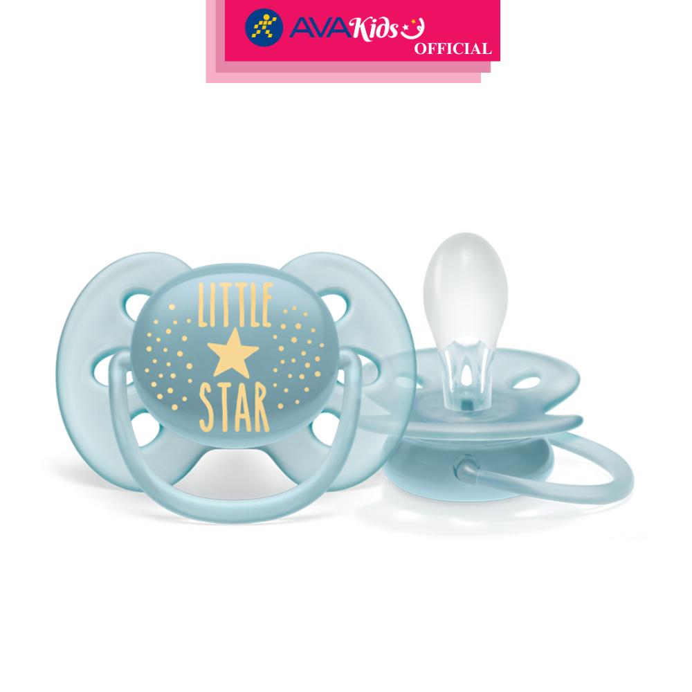 Ti ngậm Philips Avent siêu mềm SCF528/01 (6 - 18 tháng) - Màu xanh - Hàng Chính Hãng