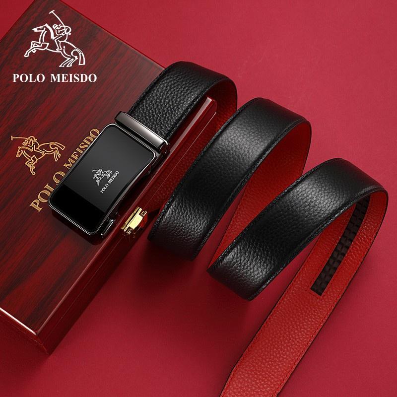 Dây Nịt Nam Da Bò Cao Cấp Hàng Hiệu POLO MEISDO Khóa Tự Động PL65