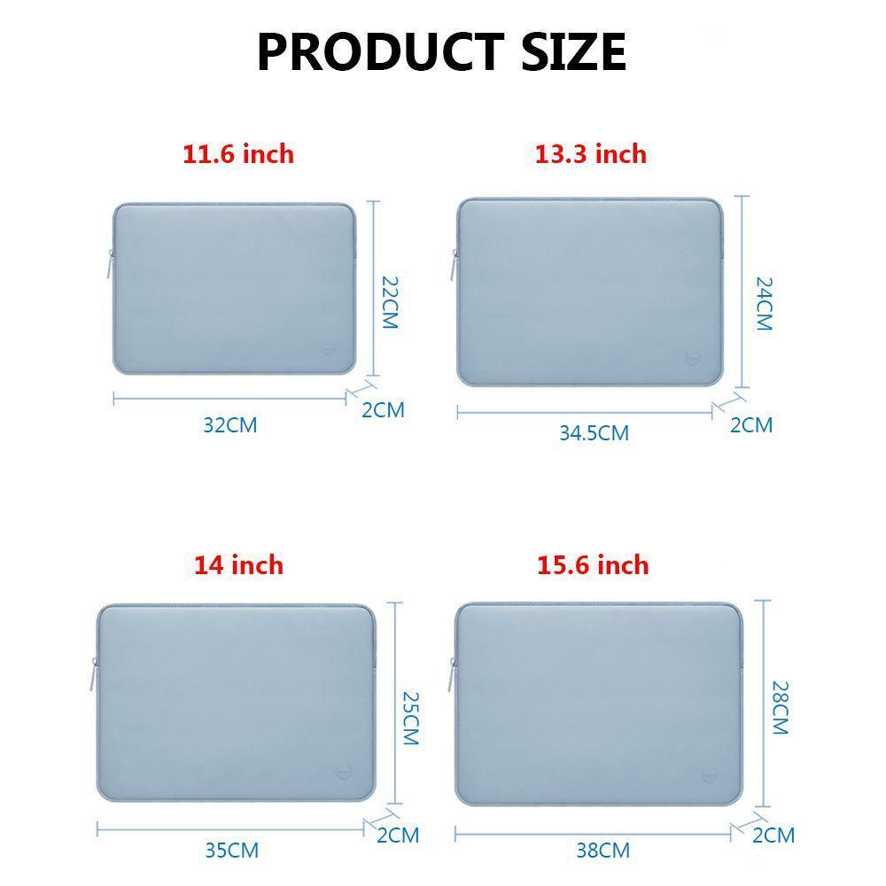 Túi Bằng Da Pu Siêu Mỏng Chống Sốc Nhiều Màu Dùng Đựng Laptop Notebook 11 13 14 15 In