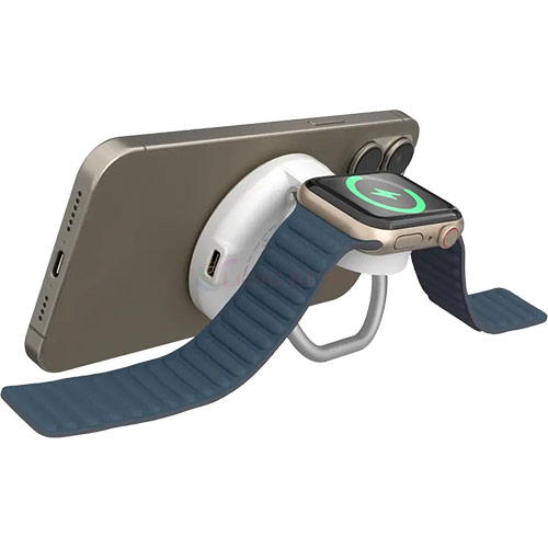 Đế sạc không dây HyperJuice Travel Light Qi2 2-in-1 Magnetic Charging Stand HJ3310WHGL - Hàng chính hãng