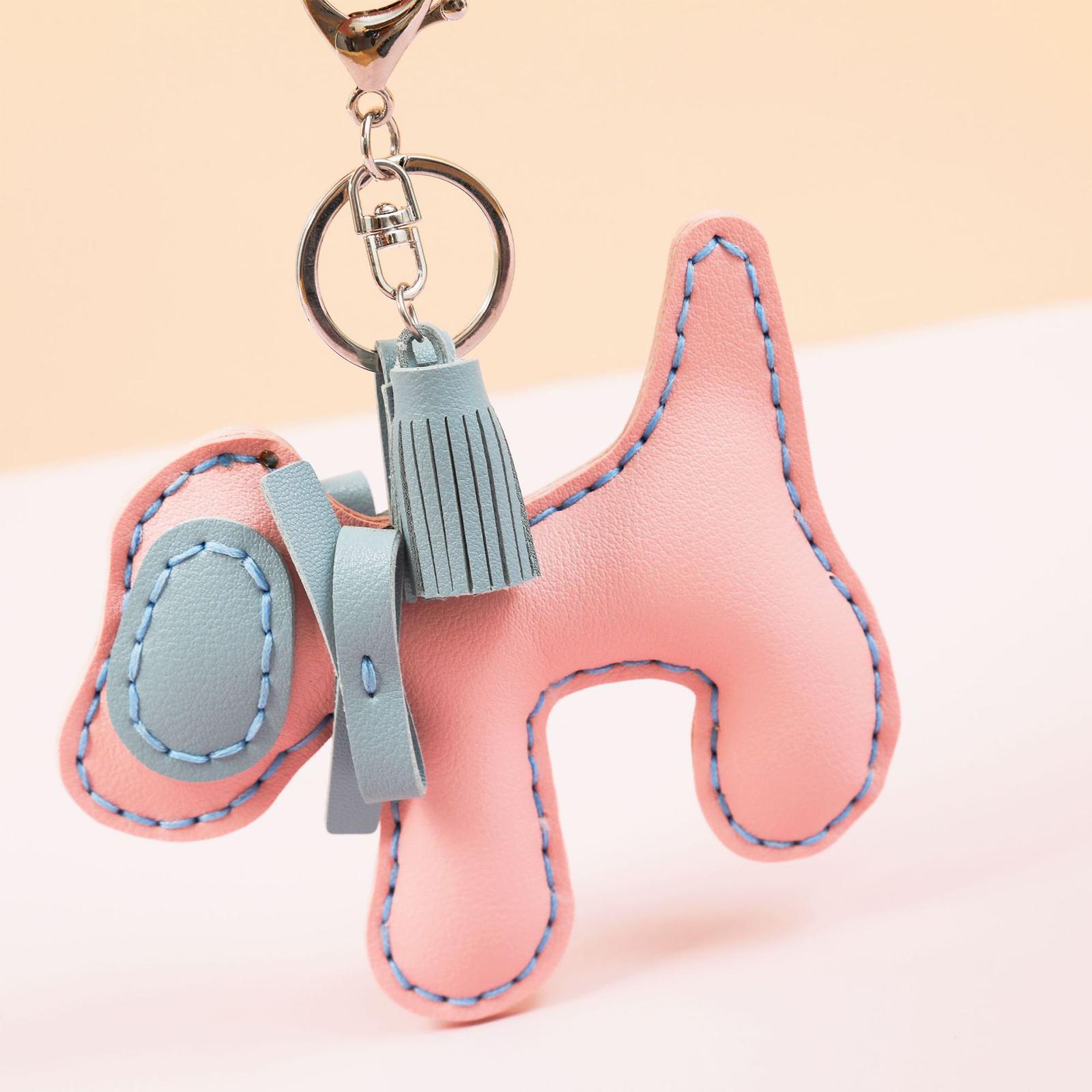 DIY Keychain Kit Sewing Kit PU Leather Kids Handmade Sewing Toys Animal