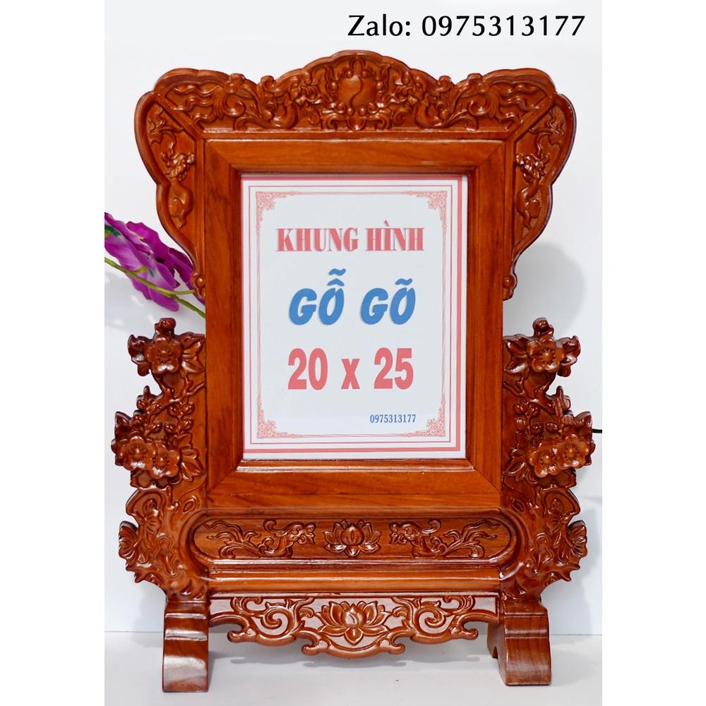 KHUNG HÌNH ẢNH THỜ GỖ GÕ 20 X 25
