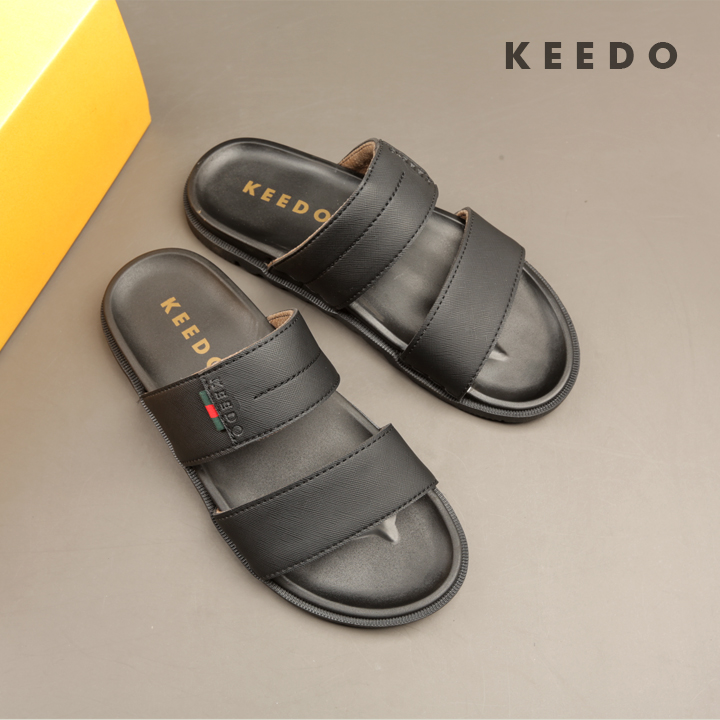 Dép nam hai quai ngang KEEDO-KD7722 mẫu mới cao cấp full hộp