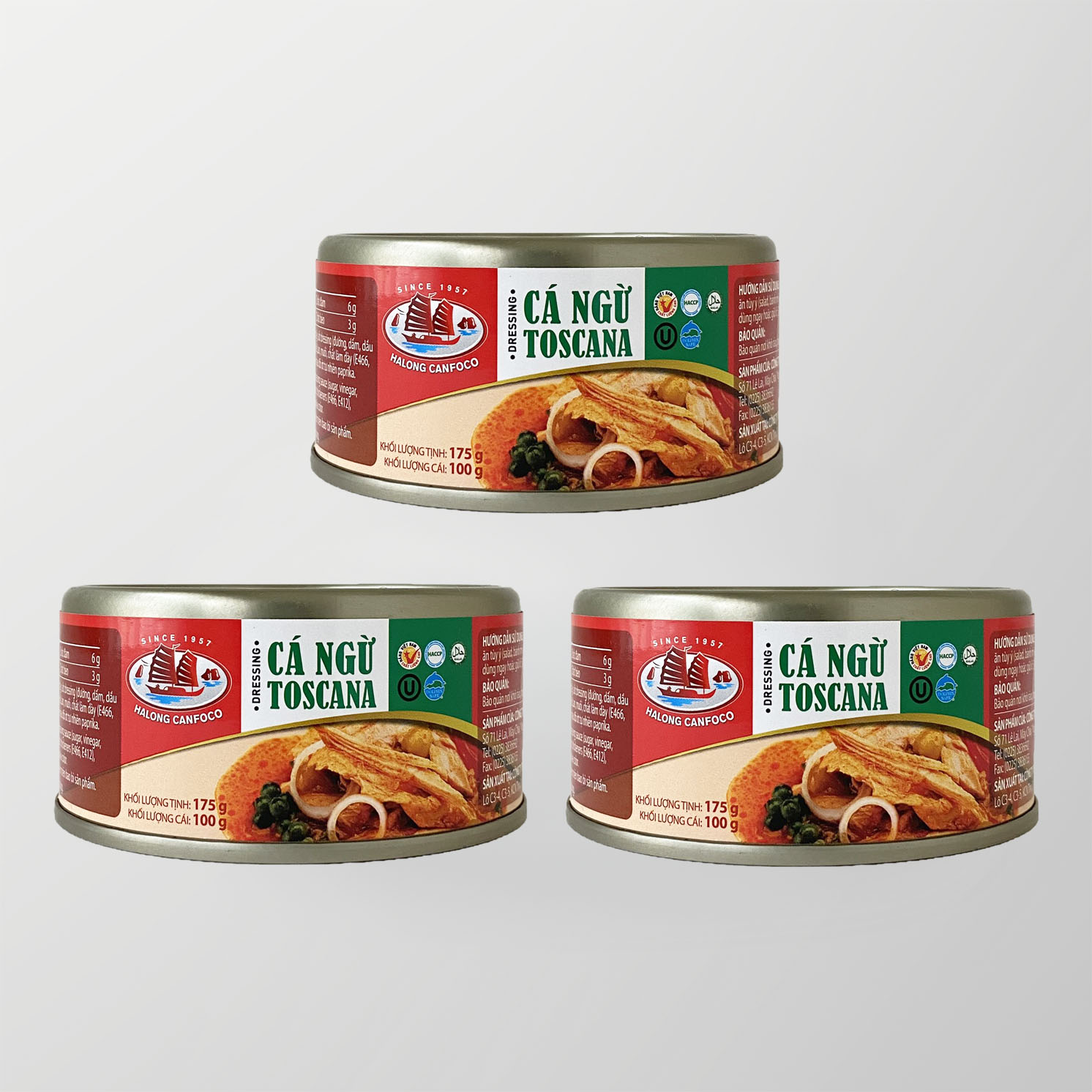 COMBO 3 Hộp cá ngừ Toscana 175g - Đồ Hộp Hạ Long