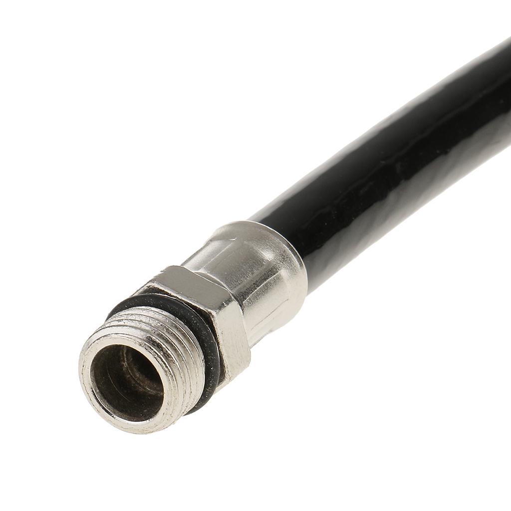 Motorcycle Car Tyre Air Pump Inflator 1/4" Rubber Air Pipe Hose & Zinc Valve