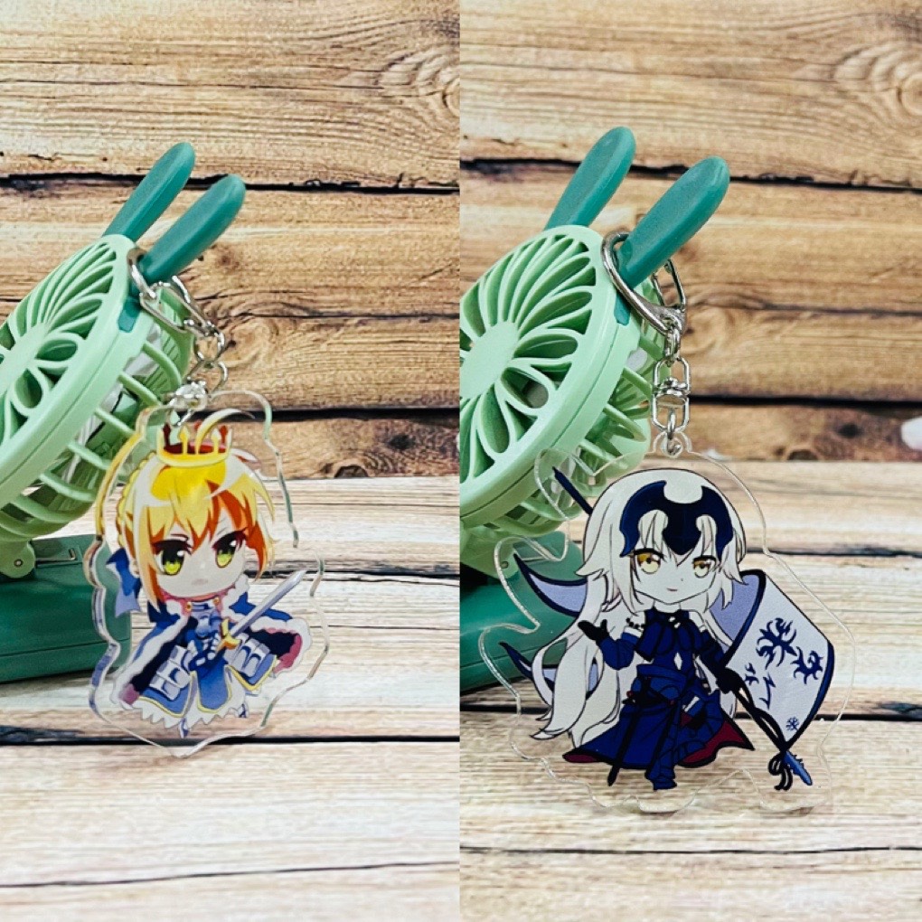 Móc khoá Saber-Fate mica trong nhiều mẫu