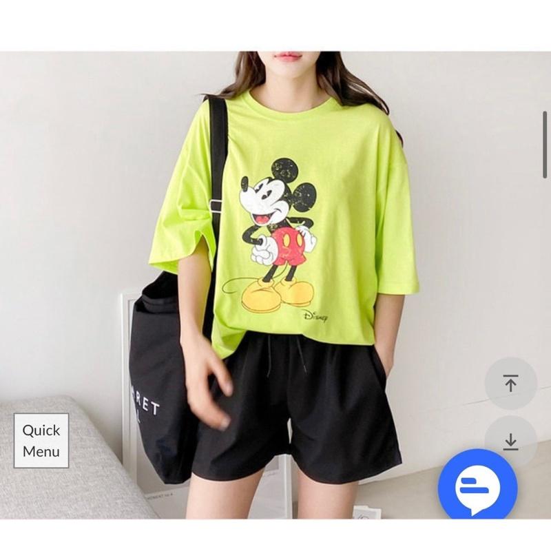 Áo Thun Nữ Topten mickey xuất hàn chất cotton mềm mịn phom suông rộng thoải mái