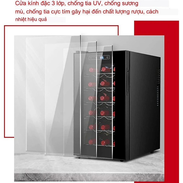 Cao cấp - Tủ Rượu Vang Wine Cabinet OFA️ EU Design (18Packs)