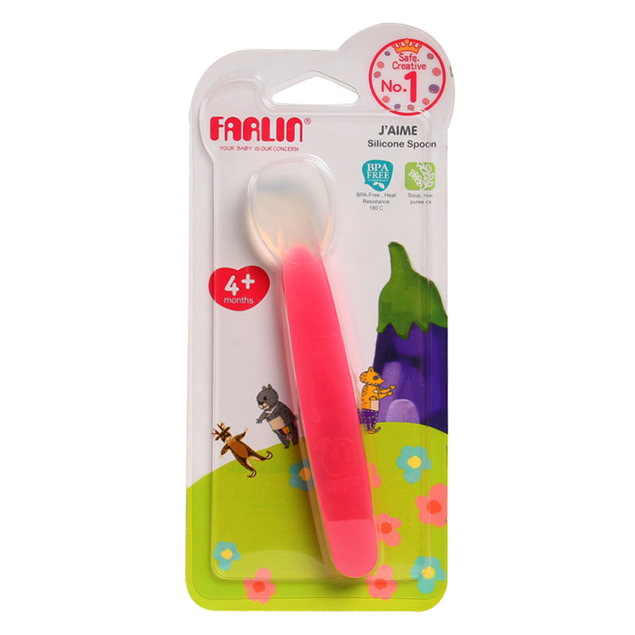 Thìa Ăn Dặm Silicone Mềm Farlin - BF-239 (Giao Màu Ngẫu Nhiên)