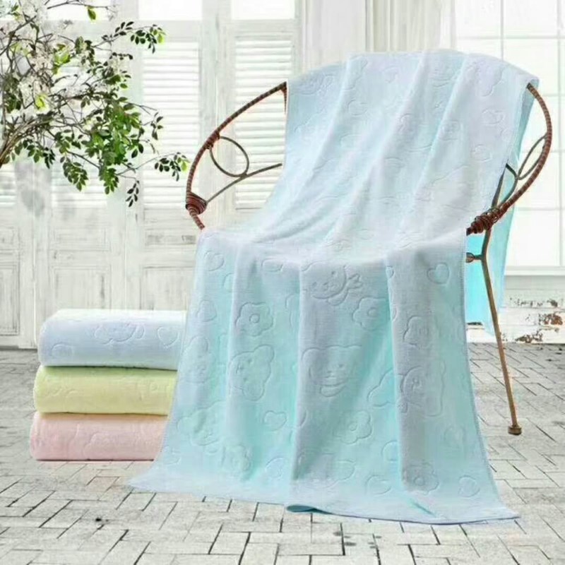 Combo 2 Chiếc Khăn Tắm Xuất Nhật Khổ Lớn Siêu Mềm Mại Họa Tiết In Chìm 140x70cm