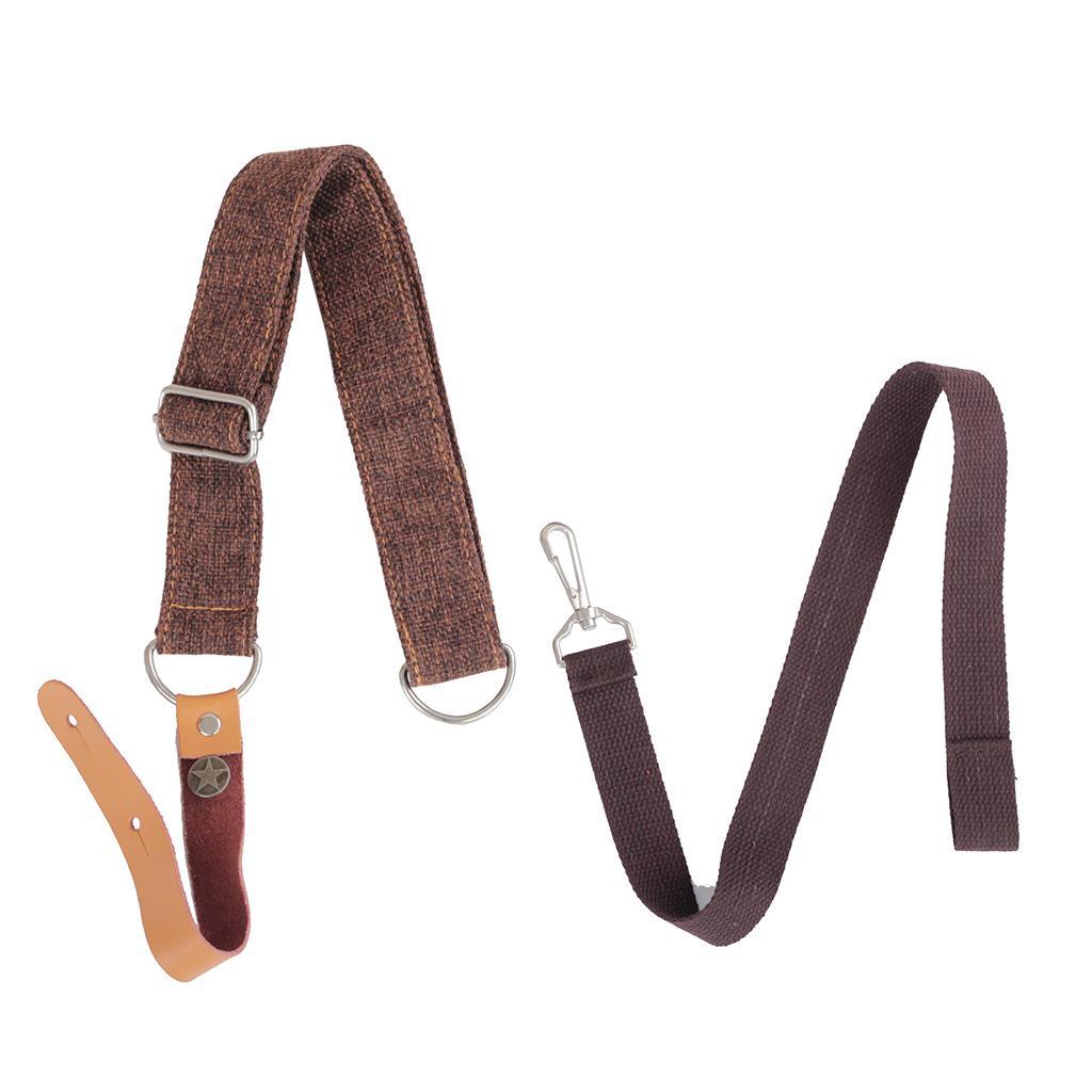 Ukulele Strap 4 String Guitar Shoulder Belt Coffee
