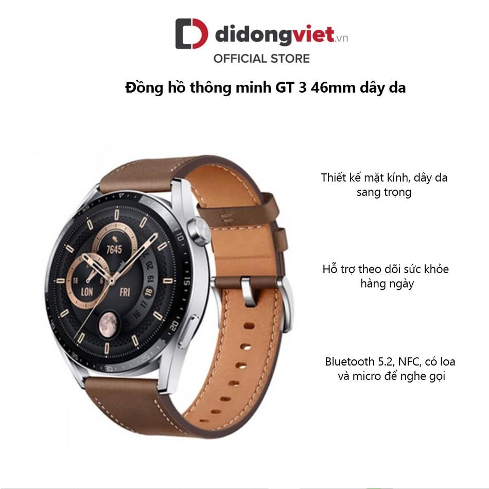 Đồng hồ thể thao thông minh Huawei GT 3 46mm - Hàng Chính Hãng