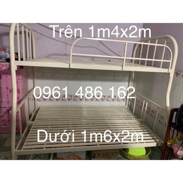 Giường tầng trên 1m4x2m dưới 1m6x2m - BH 12 tháng- freeship hcm