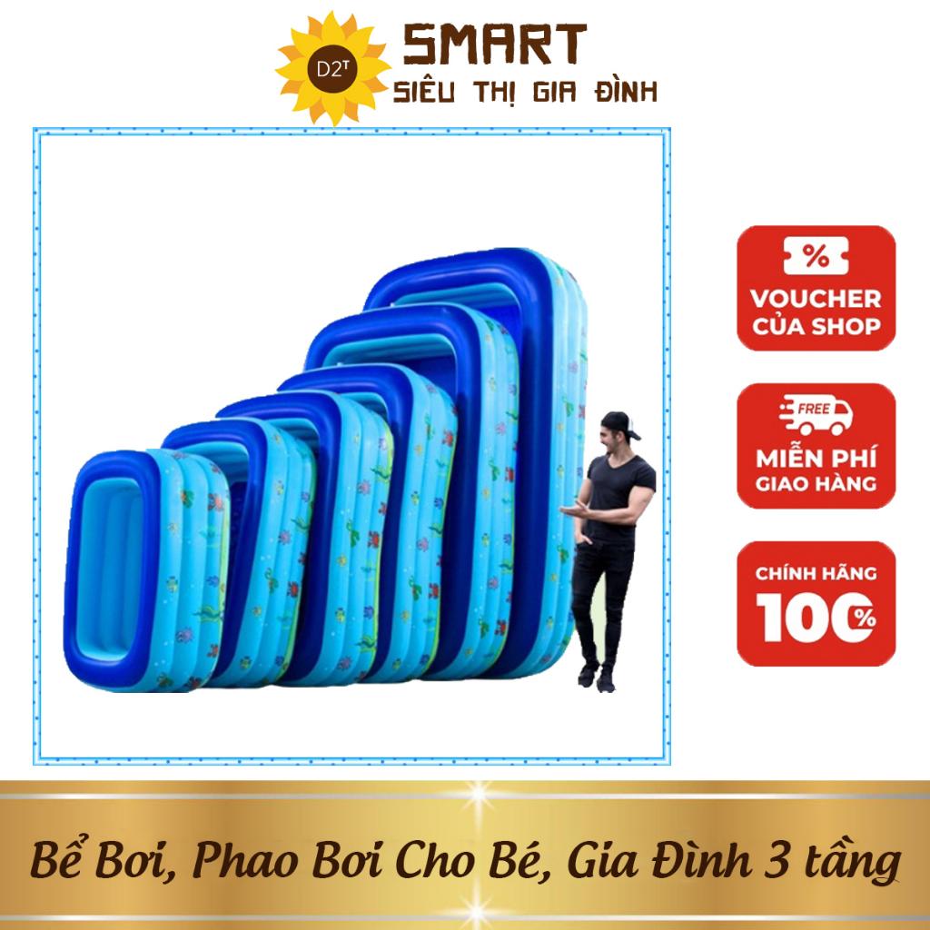 Bể Bơi Cho Bé, dày dặn, bền đẹp, bể phao 1m3 1m5 1m8 2m1 chống trơn trượt hình chữ nhật