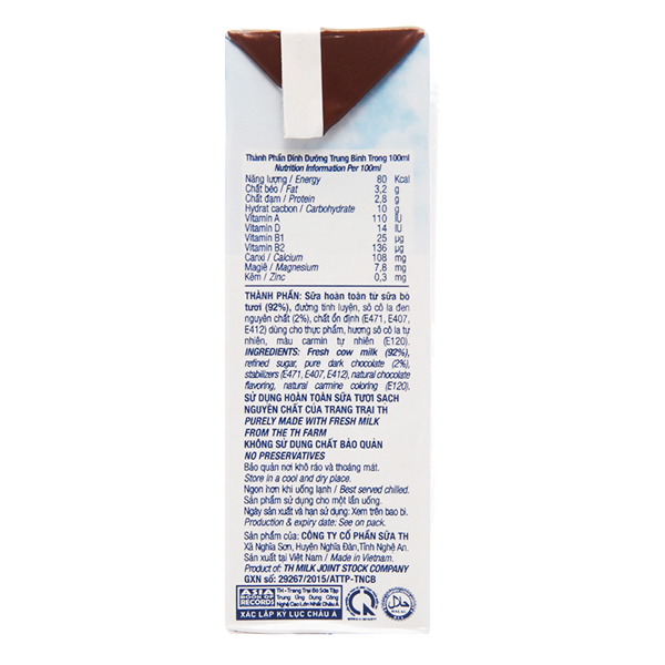 Thùng Sữa tươi tiệt trùng Sô cô la TH True Milk