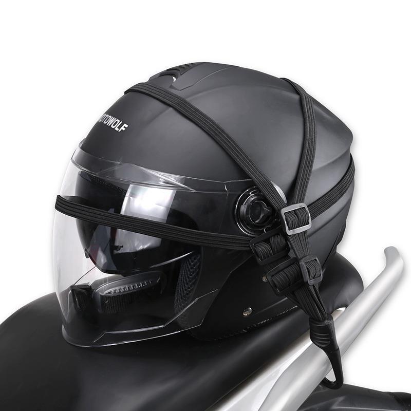 Dây đeo hành lý dành cho xe máy phổ thông Phụ kiện mũ bảo hiểm xe máy Cố định Khóa đàn hồi Dây nặng có thể thu vào 60cm