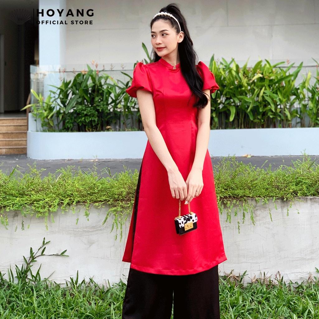 Áo Dài Hiện Đại Tay Bồng Ngắn HOYANG ADHY03