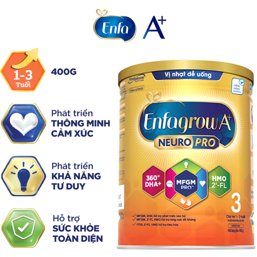 Sữa bột Enfamil A+ NeuroPro 2 với 2’-FL HMO cho trẻ từ 6 –12  tháng tuổi– 2.2kg