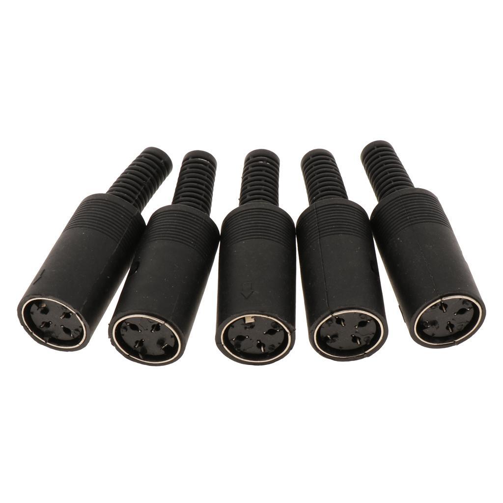 DIN Mini Pin Female Plug Audio Jack Connector for Keyboard/Mouse DIY