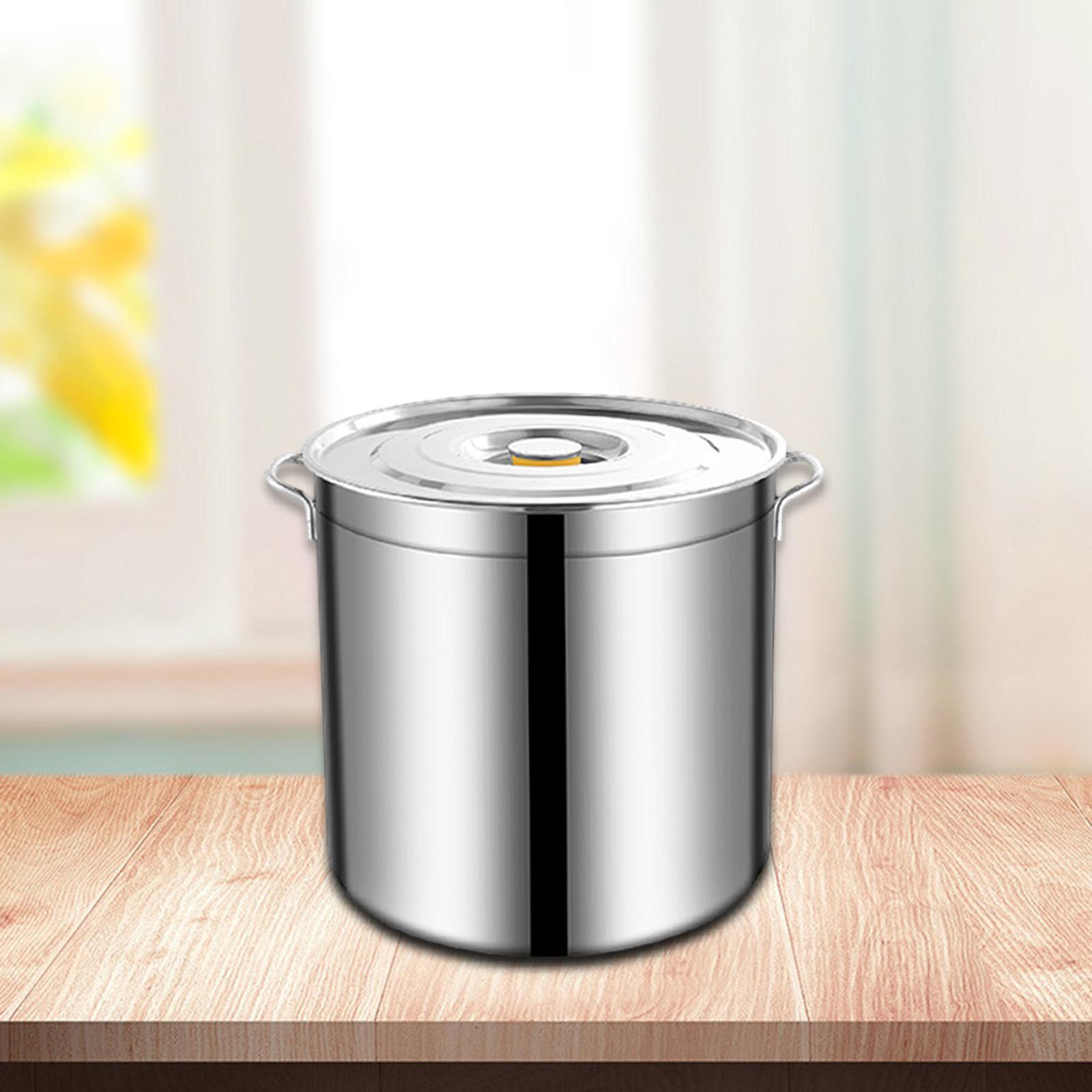 Stainless Steel Stockpot for Boiling Strew Simmer Big Cookware for Canteens