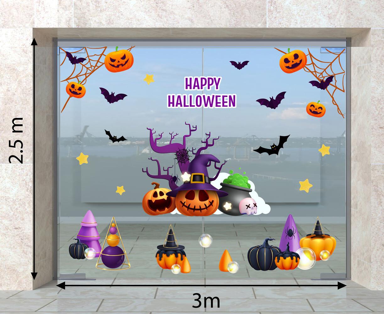 DECAL TRANG TRÍ HALLOWEEN 2023  COMBO SỐ 35