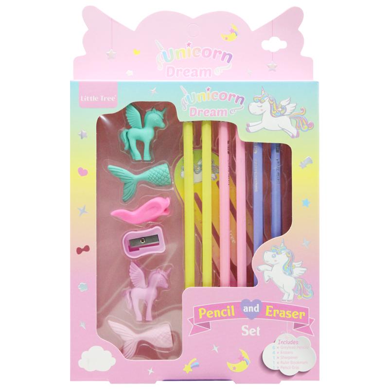 Bộ Dụng Cụ Học Tập Kỳ Lân Unicorn Dream - Little Tree GP8013-E (13 Chi Tiết)